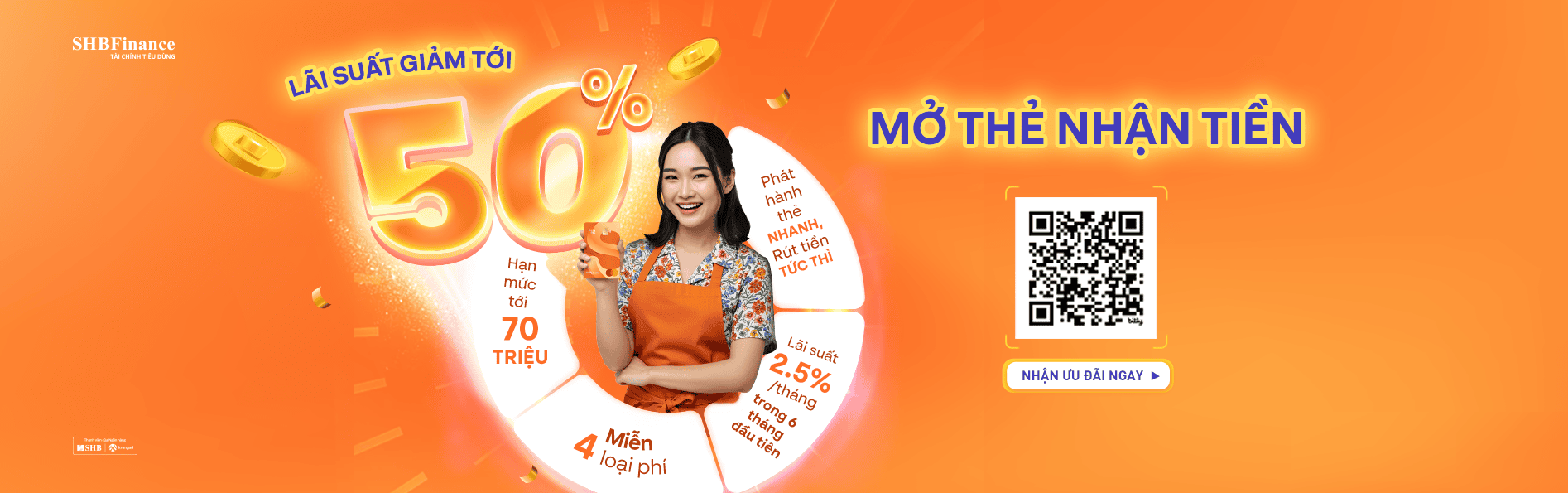 Giảm lãi thẻ 50%